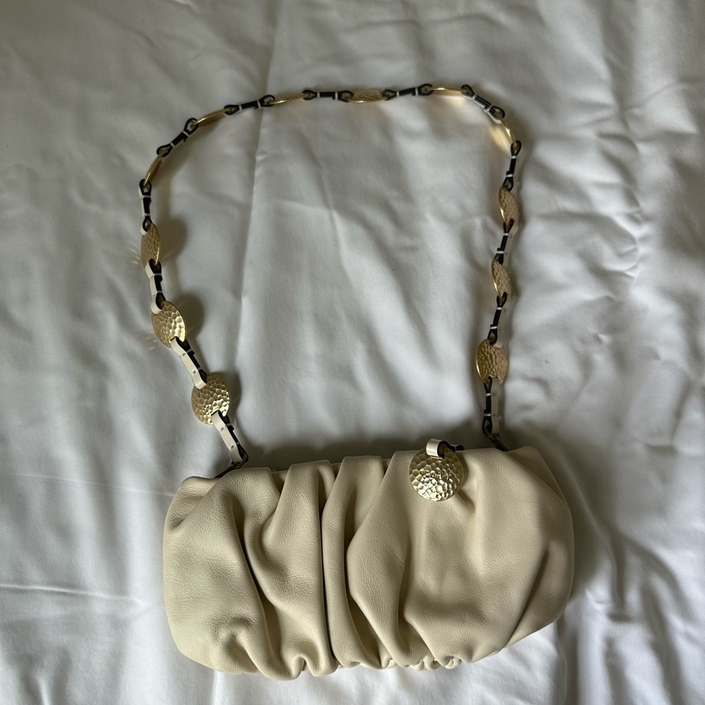STAUD bean bag with gold medallion hardware